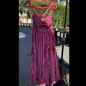 Anthropologie Maeve Gabriela Stripe L Maxi Ruffle